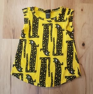 Nooworks Muscle Top in Yellow Long Cats